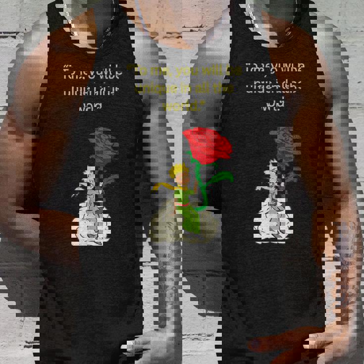 バラの言葉が入った星の王子様 タンクトップ 彼への贈り物