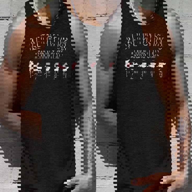 バレエダンサーギフト バレリーナ 猫による5つのポジション タンクトップ 彼への贈り物