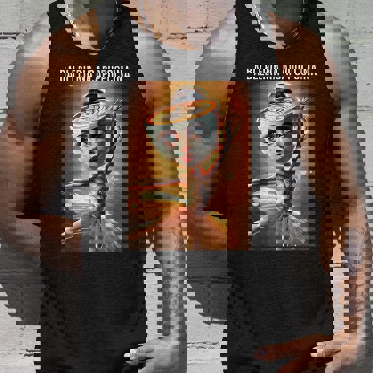 バレリーナ カプチーノ 面白い イタリアン ブレイン レッド タンクトップ 彼への贈り物