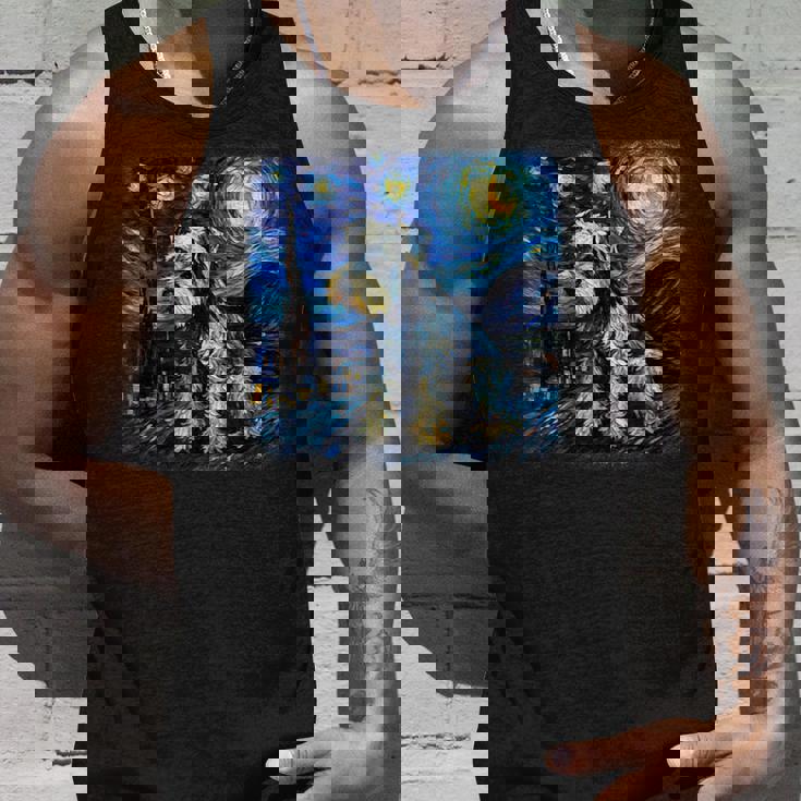 バン・ゴッホ 星月夜ミニチュア・シュナウザー タンクトップ 彼への贈り物