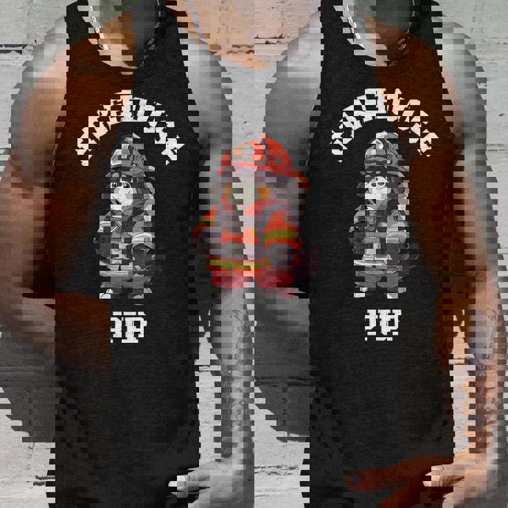 バーニーズマウンテンドッグ ファイヤーハウス パップ 面白い 消防士 タンクトップ 彼への贈り物