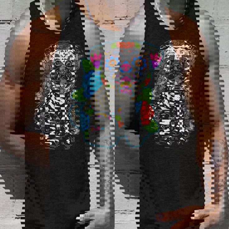 パグ シュガースカル メキシコ 犬 カラベラ 死者の日 タンクトップ 彼への贈り物