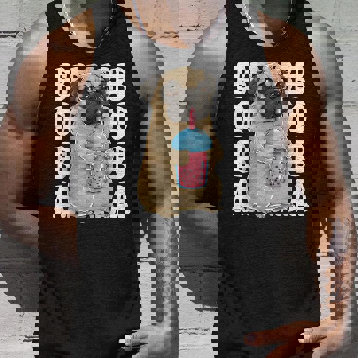 パグ 犬 カワイイ ボバ バブル ミルク ティー タピオカパール かわいい タンクトップ 彼への贈り物