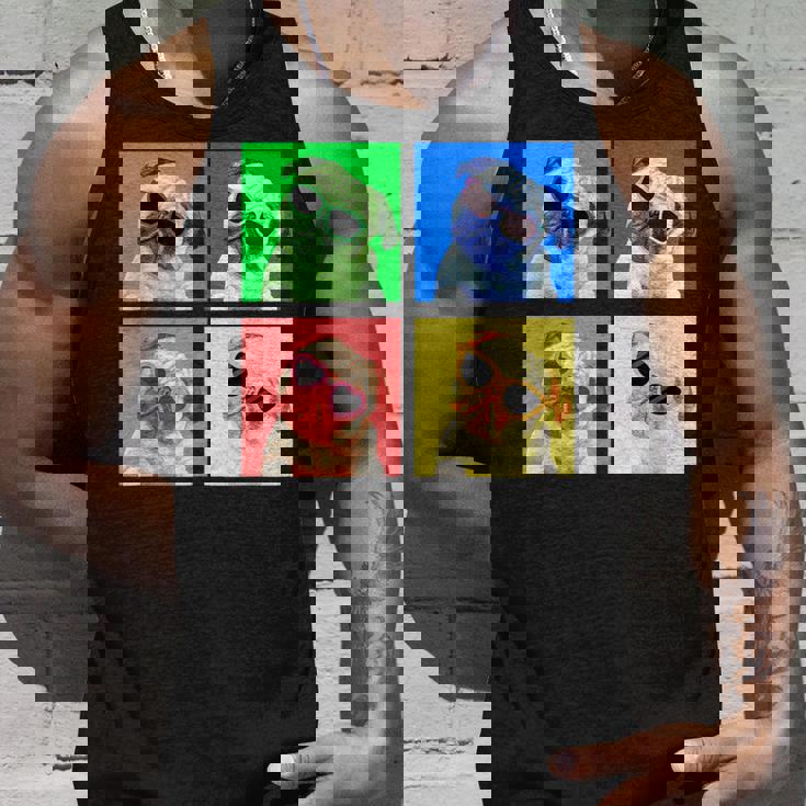 パグ 面白いtシャツ 犬 かわいい メンズ 子供 おもしろ 服 雑貨 グッズ ネタ わんこ イヌ 黒パグ タンクトップ 彼への贈り物