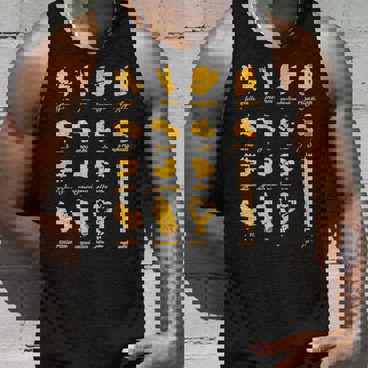 パスタタイプの麺スパゲッティ、ペンネ、トルテリーニ、ファルファッレ タンクトップ 彼への贈り物