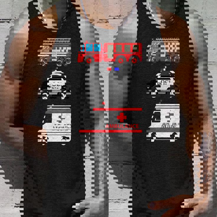 パトカー 消防車 救急車 ファーストレスポンダーデザイン タンクトップ 彼への贈り物