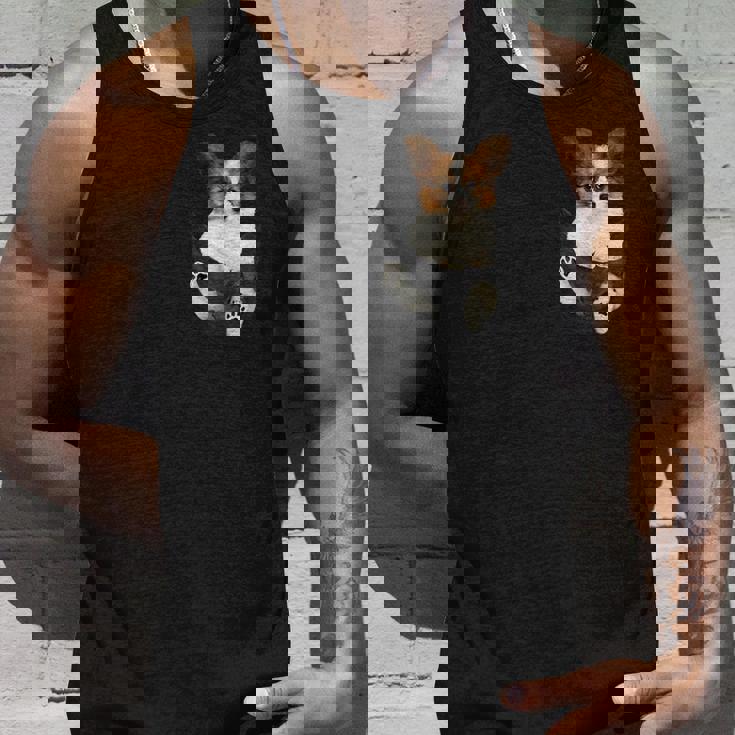 パピヨン愛好家のためのポケットに入った面白いパピヨン タンクトップ 彼への贈り物