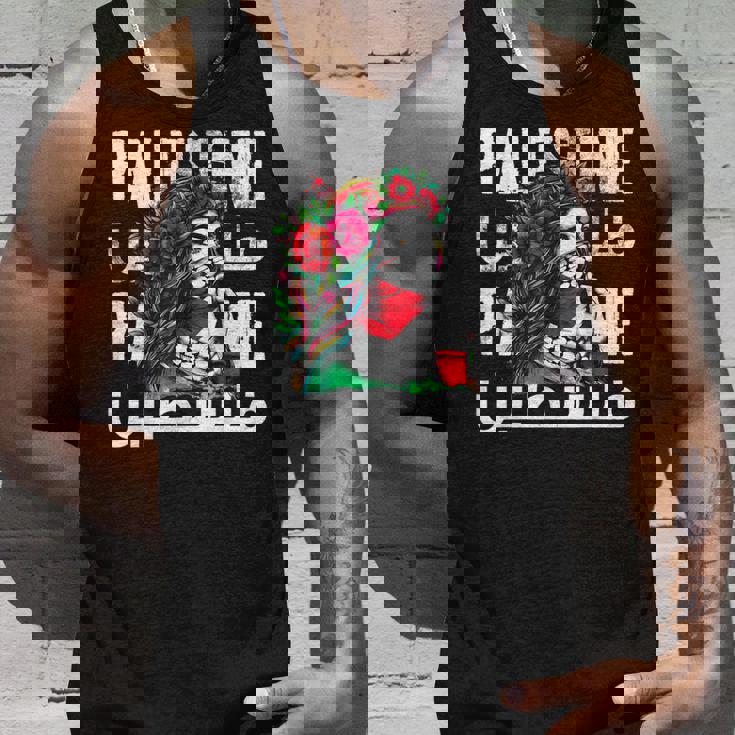 パレスチナのバンダナを持つパレスチナの少女 パレスチナ人 タンクトップ 彼への贈り物