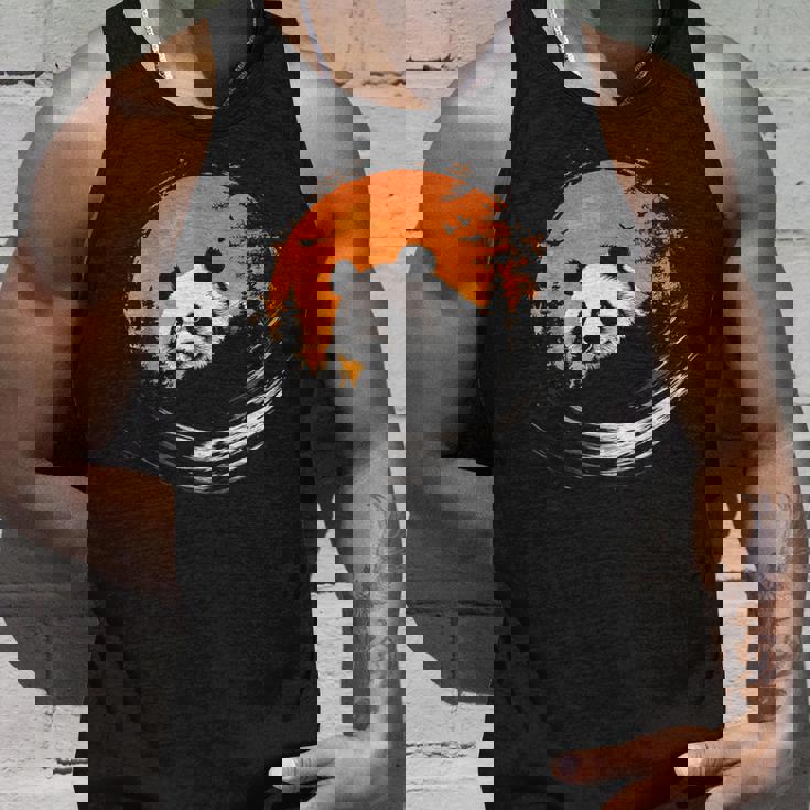 パンダ 森 ポートレート 動物好き 自然 グラフィック パンダ タンクトップ 彼への贈り物