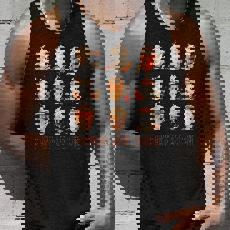 パンプキンラテ ジャンキー 秋 バイブ 秋 感謝祭 タンクトップ 彼への贈り物