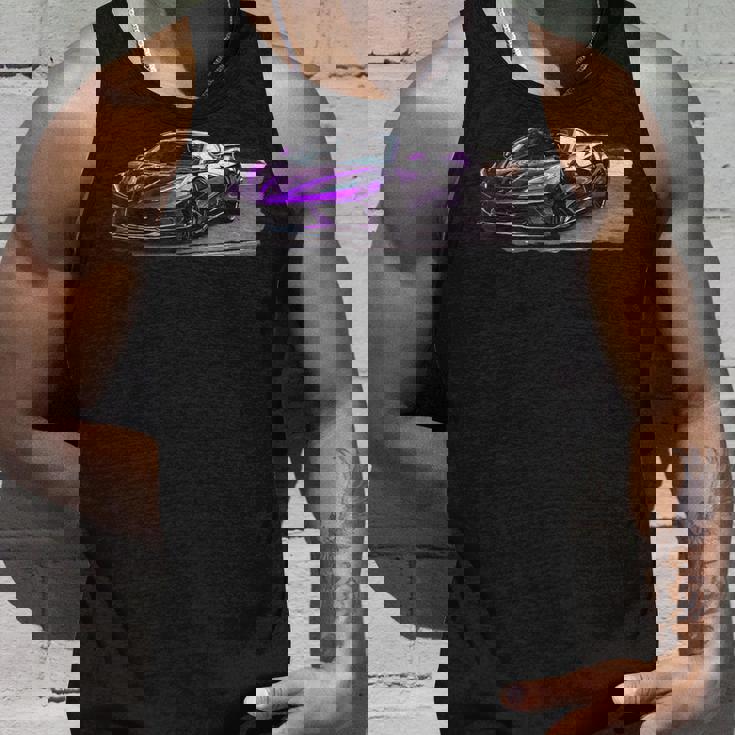 パープル C8 ドライブウェイ スー レースカー マッスルカー スポーツカー C8 タンクトップ 彼への贈り物