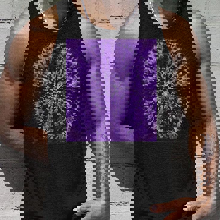 パープルバティックタイダイ ボヘミアンパターン タンクトップ 彼への贈り物