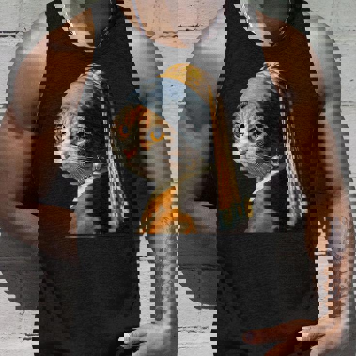 パールイヤリング付き猫 フェルメール タンクトップ 彼への贈り物