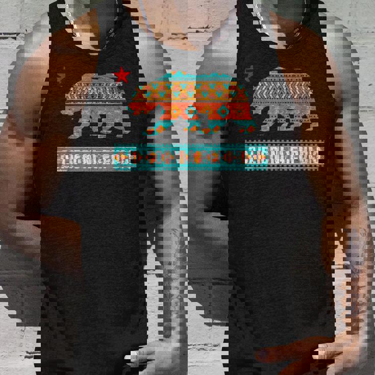 ヒッピー カリフォルニア リパブリック ネイティブ アメリカン パターン シャツ タンクトップ 彼への贈り物