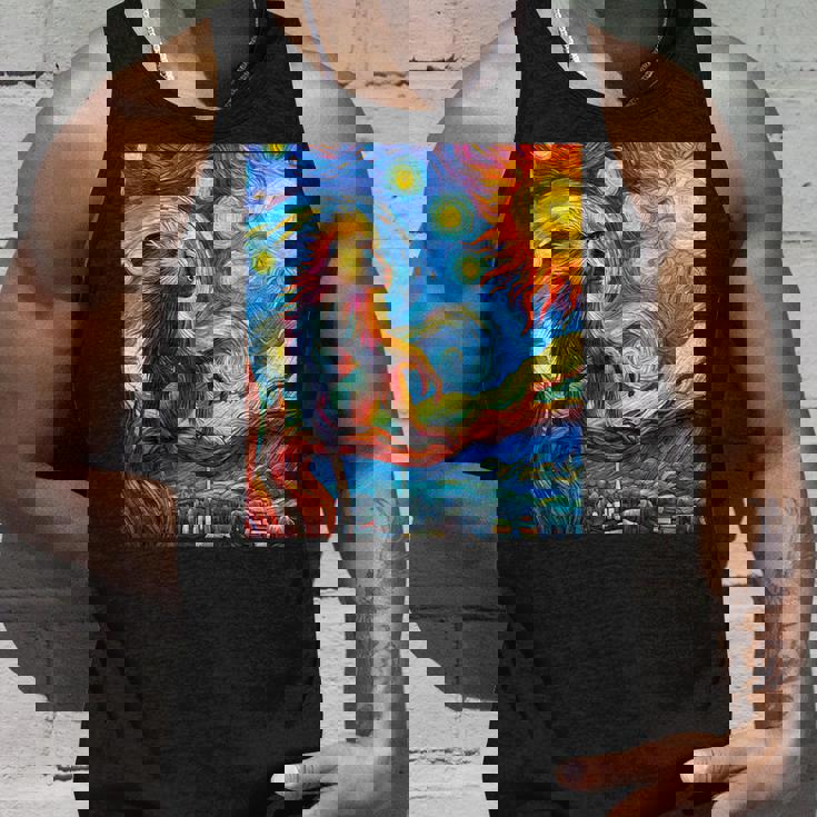 ヒヒ猿 星月夜 絵画 タンクトップ 彼への贈り物