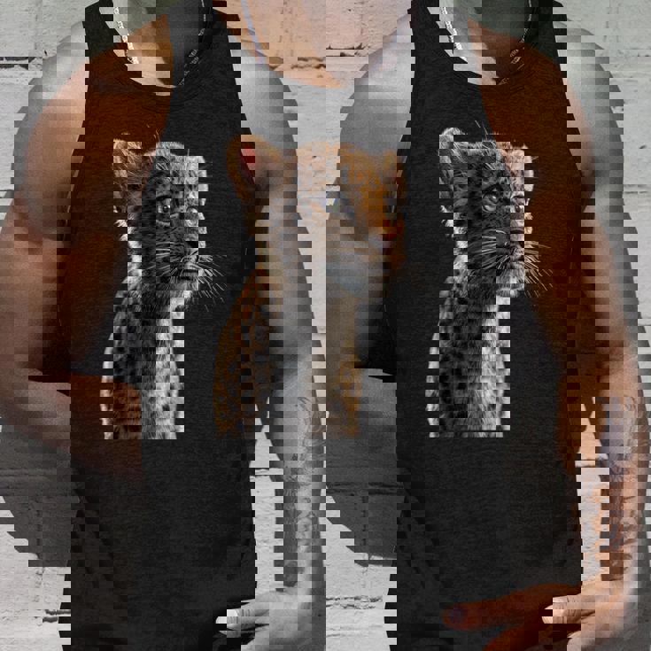 ヒョウヒョウ大型猫かわいい大型猫ヒョウヒョウ タンクトップ 彼への贈り物