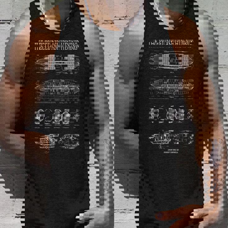 ヒンデンブルク ドイツ ツェッペリン飛行船の設計図 タンクトップ 彼への贈り物