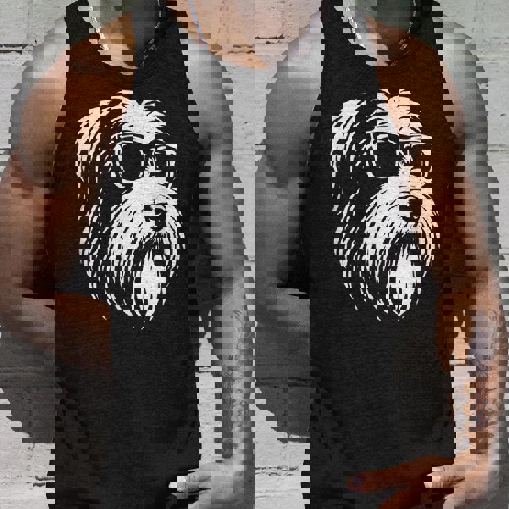 ビアデッド・コリー サングラス 犬 グラフィック デザイン タンクトップ 彼への贈り物