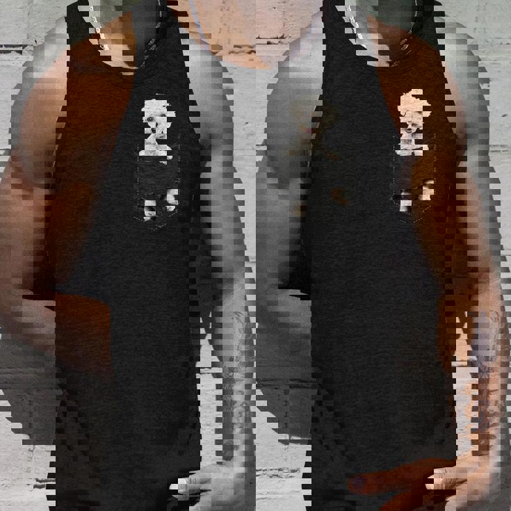 ビションフリーゼ愛好家のためのポケットに入った面白いビションフリーゼ タンクトップ 彼への贈り物