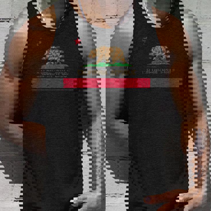 ビンテージ1846年カリフォルニアベアリパブリックカリフォルニア州旗 タンクトップ 彼への贈り物