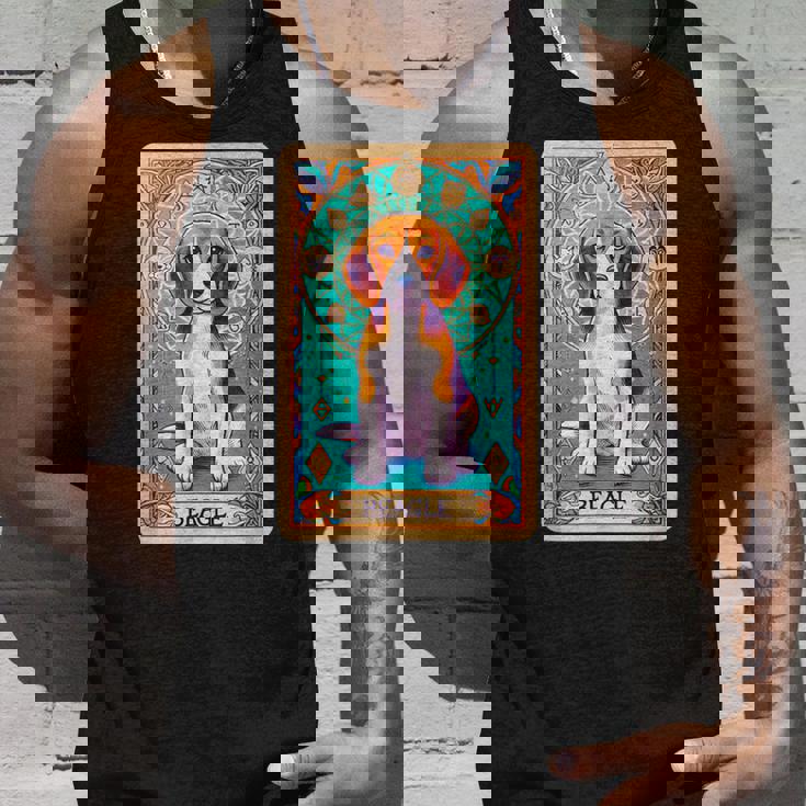 ビーグル 面白いtシャツ 犬 タロット カード かわいい メンズ 子供 おもしろ 服 グッズ ネタ タンクトップ 彼への贈り物