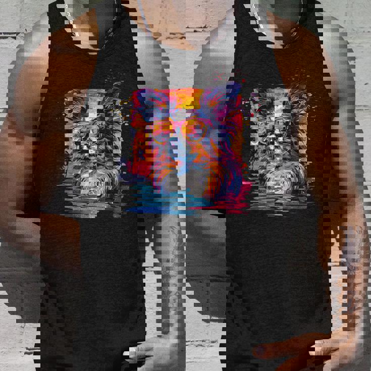 ビーチ・ポップアート クールなパピヨン タンクトップ 彼への贈り物