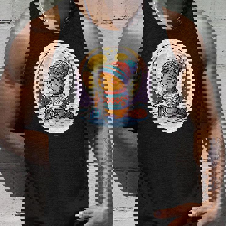 ビーバームーン 冬のワンダーランドのかわいいビーバー タンクトップ 彼への贈り物