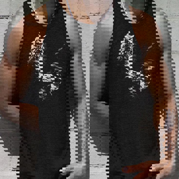 ピアノを弾く猫 ヴィンテージ ジャズ ミュージシャン ピアニスト タンクトップ 彼への贈り物