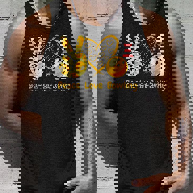 ピース・ラブ・ボウリング タンクトップ 彼への贈り物