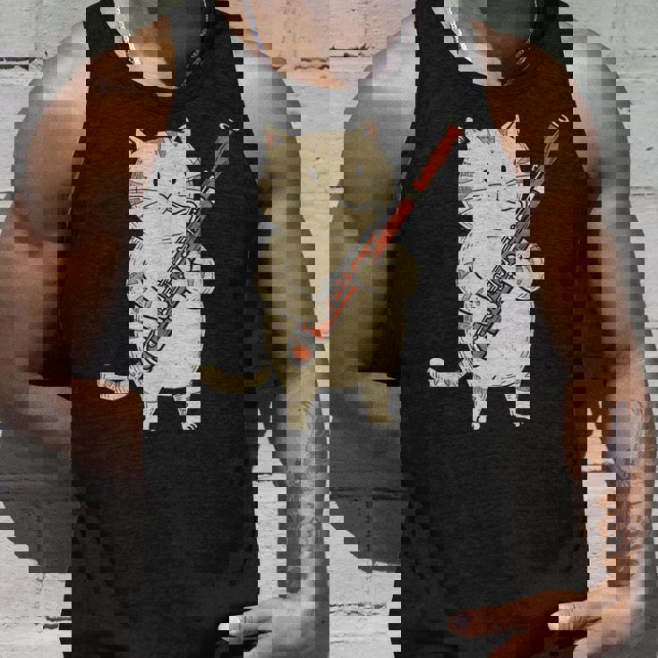 ファゴット猫ミュージシャン レトロ キュート バンド オーケストラ タンクトップ 彼への贈り物