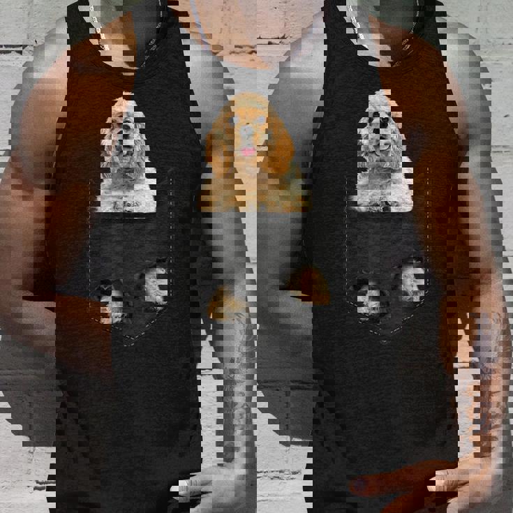 ファニーアメリカンコッカースパニエル ポケットに入った犬好き向け タンクトップ 彼への贈り物