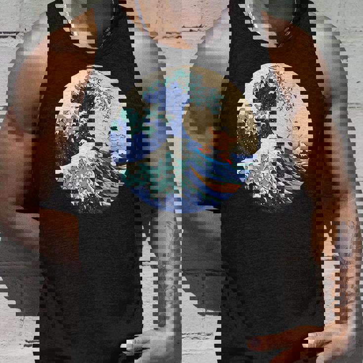 ファンシー 神奈川 大波 相撲 サーフィン パロディ タンクトップ 彼への贈り物