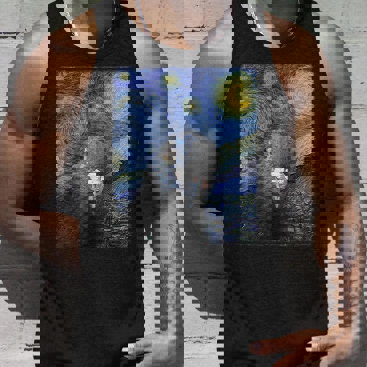 ファン・ゴッホの星月夜鳩のミームペインティング タンクトップ 彼への贈り物