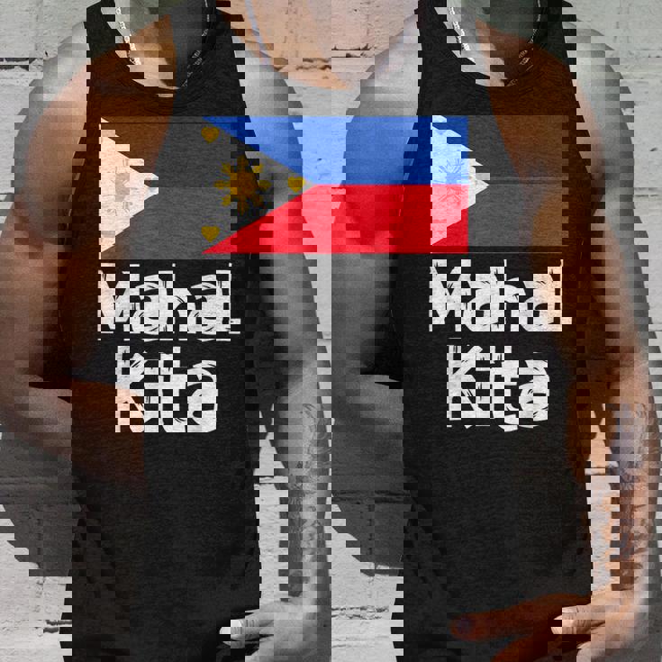 フィリピン国旗 Mahal Kita I Love You タガログ語 ピノイ フィリピン語 タンクトップ 彼への贈り物