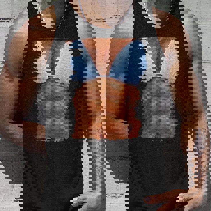 フェイク アブス ファニービキニ ボディマッスル 6パック 3D タンクトップ 彼への贈り物