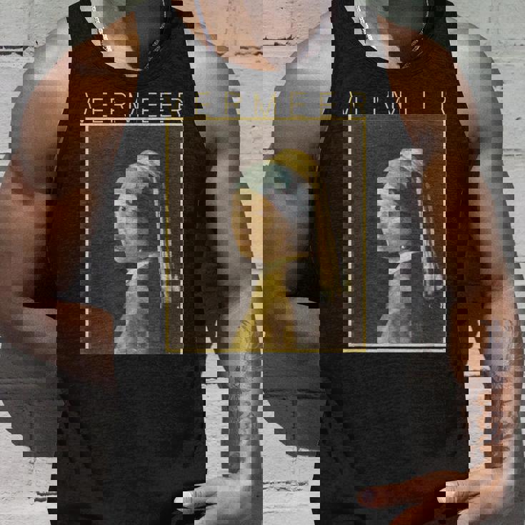 フェルメール 真珠の耳飾りの少女 面白いtシャツ 絵画 アート メンズ 面白い 服 美術 グッズ 油彩画 タンクトップ 彼への贈り物