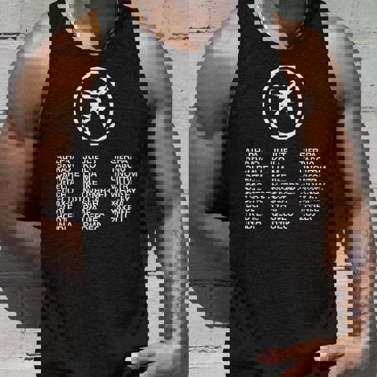 フォネティックコード飛行機パイロット タンクトップ 彼への贈り物