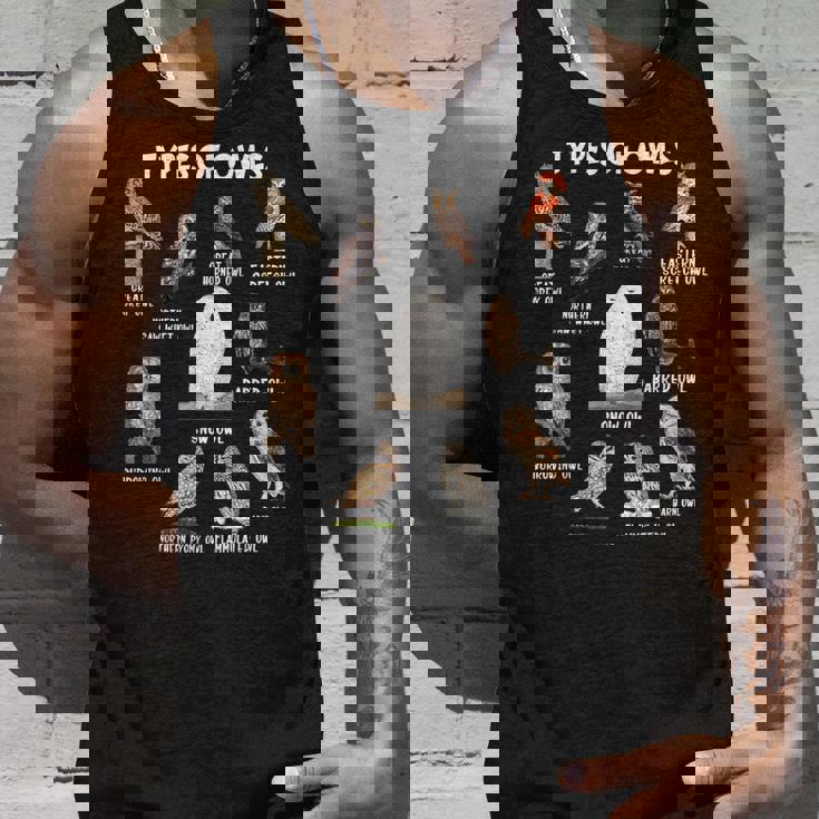 フクロウの種類 教育コレクション かわいいフクロウ愛好家 面白い タンクトップ 彼への贈り物