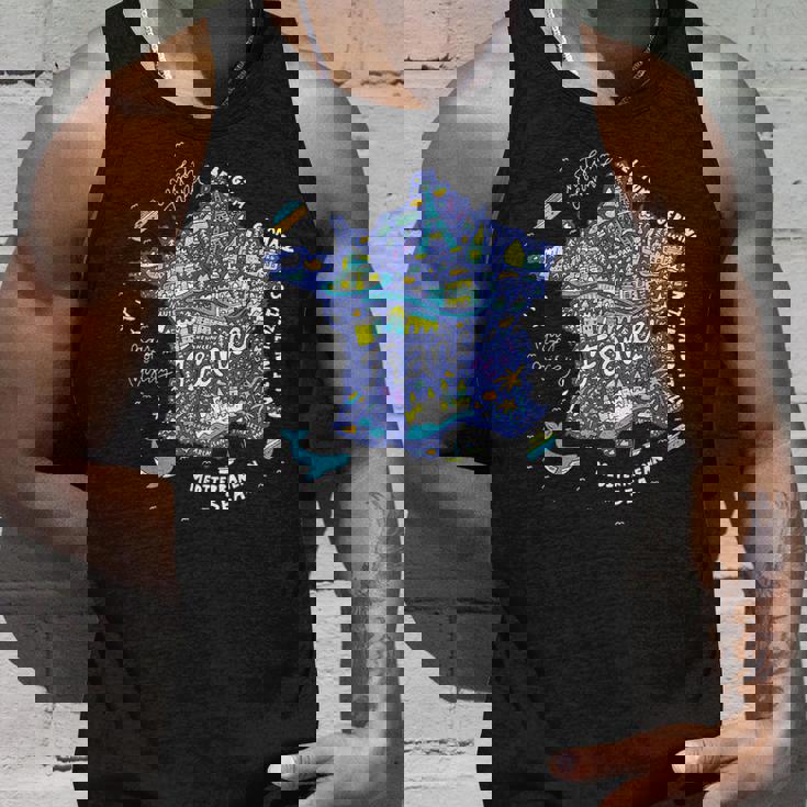 フランス 地図 ヨーロッパ パリ ツアー エッフェル フランス バケーション お土産 タンクトップ 彼への贈り物