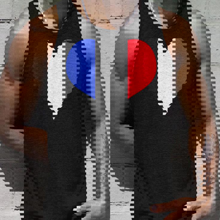 フランス国旗ラブハートフランス国旗 タンクトップ 彼への贈り物