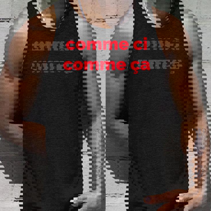 フランス語フレーズ コーム Ci Comme Ça 有名なフランスギフト タンクトップ 彼への贈り物