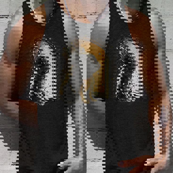 フレンチブルドッグ 夜のかわいいフレンチドッグ タンクトップ 彼への贈り物