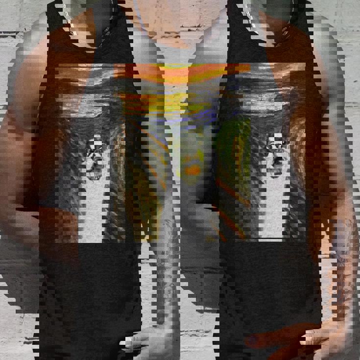 フレンチブルドッグ 面白いtシャツ 犬 ムンクの叫び かわいい メンズ 子供 おもしろ 服 ネタ わんこ タンクトップ 彼への贈り物