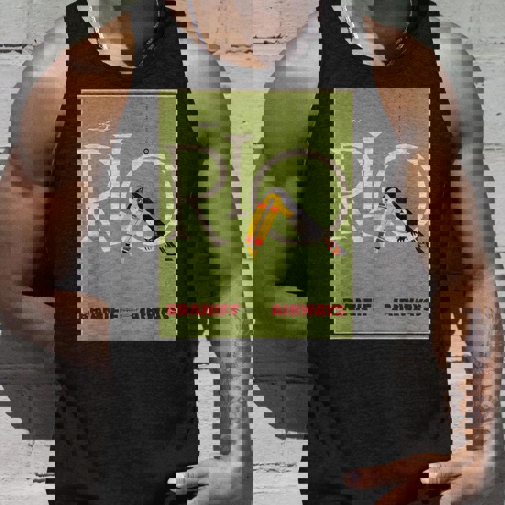 ブラジルオオハシ航空ヴィンテージ旅行ポスターリオデジャネイロ タンクトップ 彼への贈り物