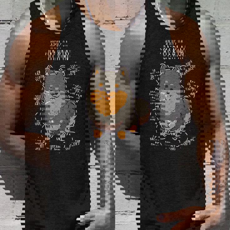 ブラック&タン ポメラニアン 犬の解剖学 面白い かわいい ペット ポンポン ママ タンクトップ 彼への贈り物