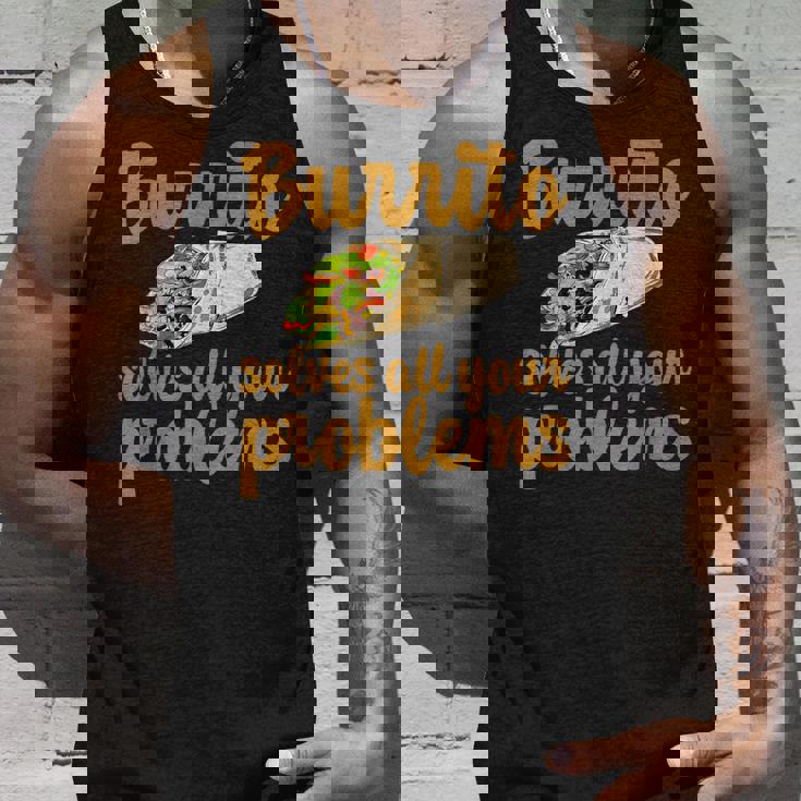 ブリトーはあなたの問題をすべて解決します Burritoolves All Your Problems タンクトップ 彼への贈り物