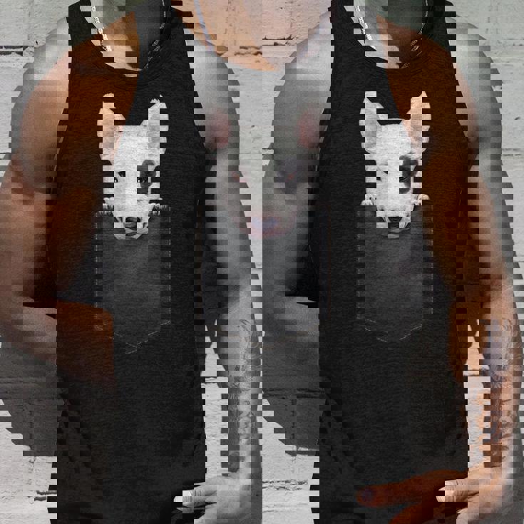 ブルテリア 胸ポケットにブラックアイパッチ付き タンクトップ 彼への贈り物