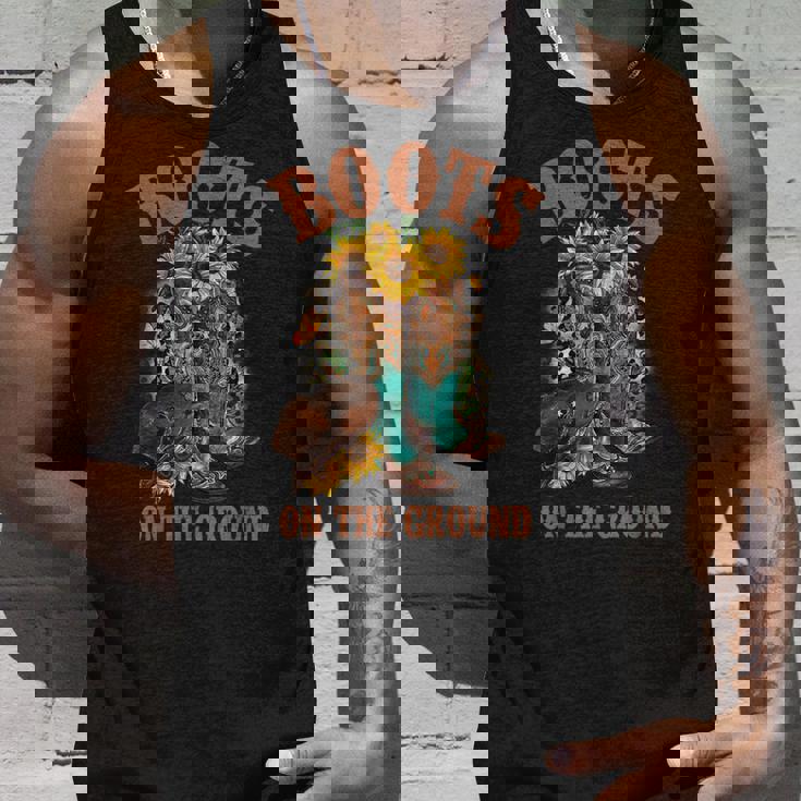 ブーツ オン ザ グラウンド ウエスタン サザン カントリー ロデオ カウガール タンクトップ 彼への贈り物