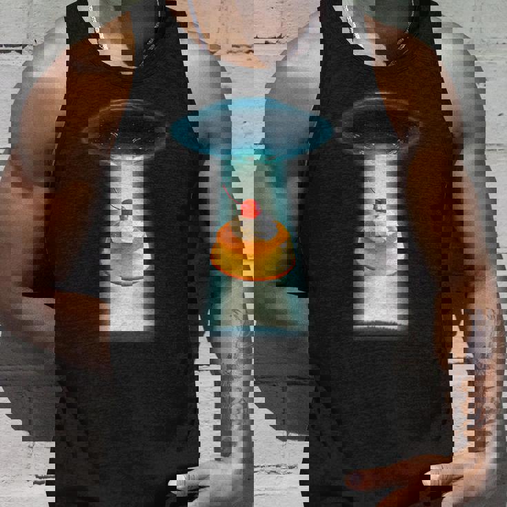 プリン Ufo 面白いtシャツ 食べ物 ダイエット 減量 メンズ おもしろ 面白い 服 オリジナル グッズ ネタ タンクトップ 彼への贈り物