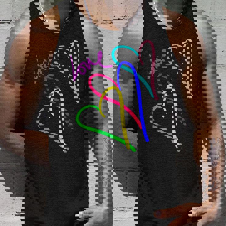 プレッピー パステル キドコア ハート レインボー ラブ バレンタイン タンクトップ 彼への贈り物